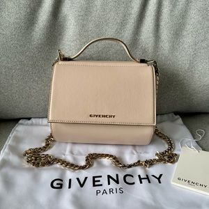 Givenchy Pandora Box Chain Mini Bag (nude pink)